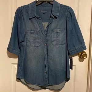NWT Denim Democracy Size L top